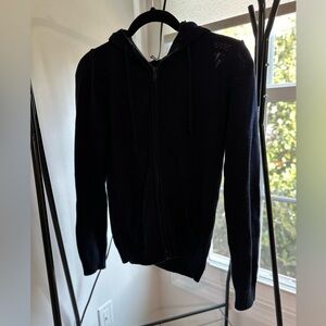 Brandy Melville Navy Zip Sweater